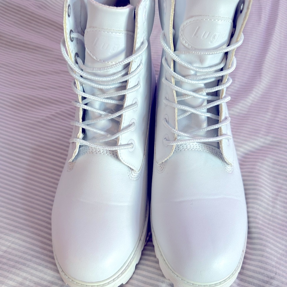 ⭐️LUGZ BOOTS, Sz. 10/41, White Leather, So Cute for the Cold!! EUC! ❄️ - Picture 5 of 15